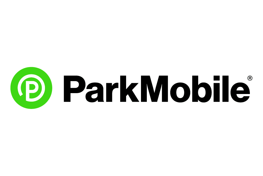 Parkmobile logo on a white background at the University of Louisville.