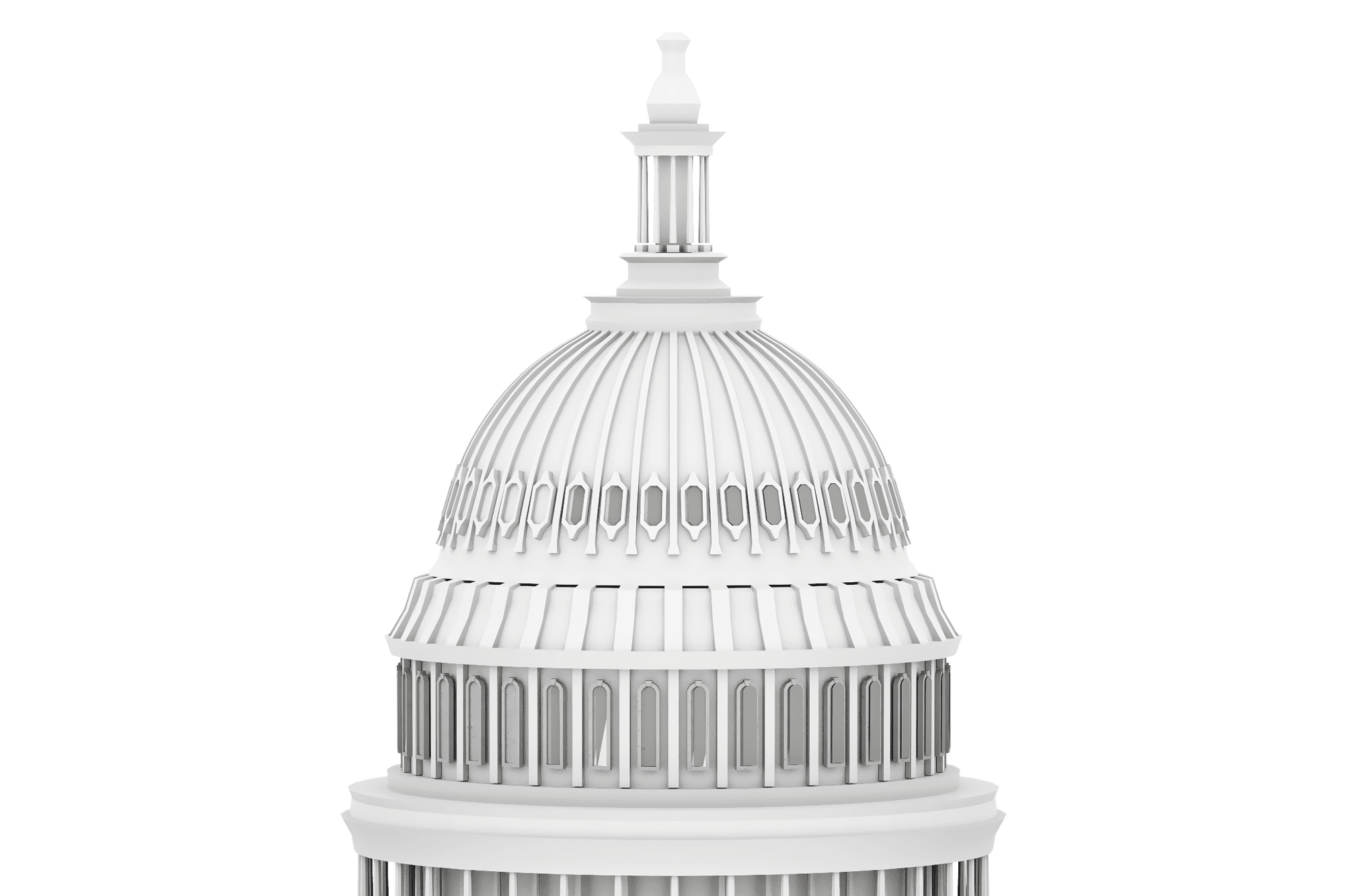 A 3d model of the capitol building in Washington, DC showcasing its parking facilities for mobility.