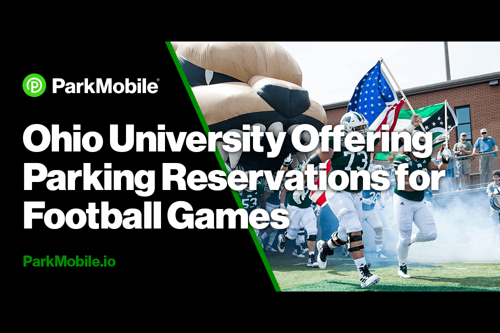 Ohio university offering parking reservations for football games.