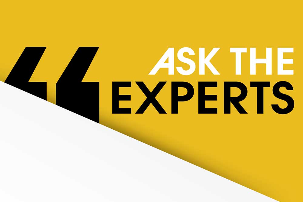 Ask the Parking & Mobility experts logo on a yellow background.