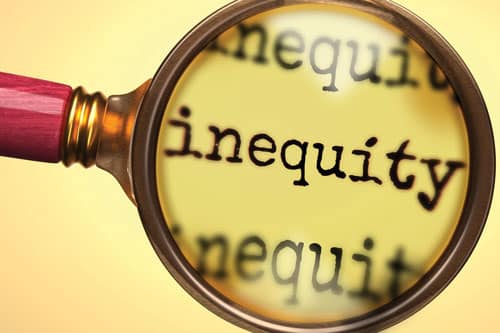 word "inequity" magnified