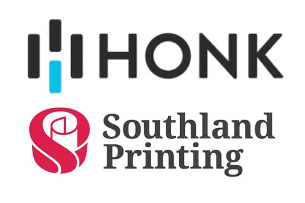 Honk and southland printing logos.