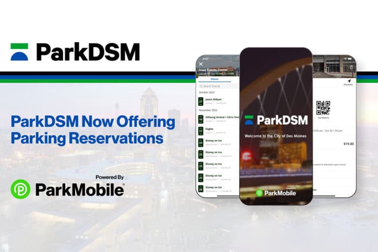 Parkdsm now offering parking reservations for Mobility customers.