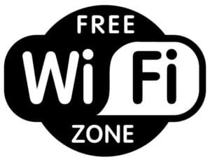 Free WiFi Zone Sign