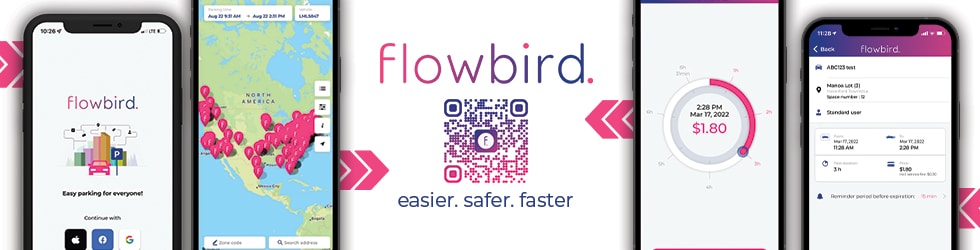 Flowbird is a mobile app that allows users to connect to the Parking & Mobility network.