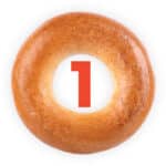image of a bagel with the number 1 inside