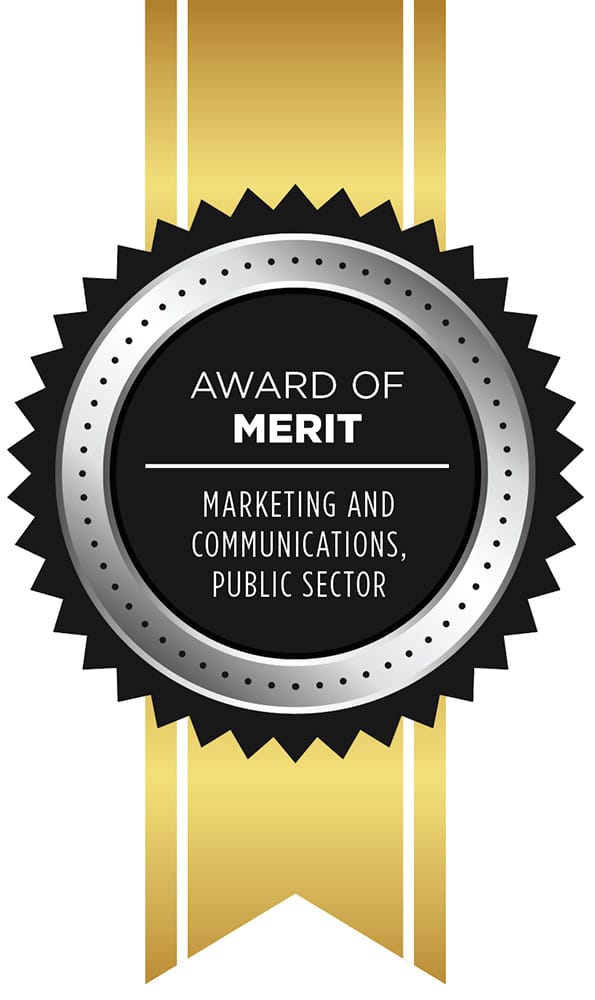 The 2023 IPMI Awards of Excellence recognizing the marketing and communications public sector with an award of merit.