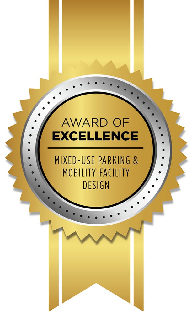 Recipient of the 2023 IPMI Awards of Excellence for exceptional mixed parking and mobility design.