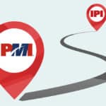 Illustration of 2 map icons with a road inbetween starting at "IPI" and ending at "IPMI"
