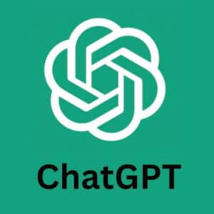 Chatgpt logo on a green background.