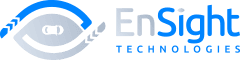 Logo of EnSight Technologies featuring a stylized eye within a circle, accompanied by the company name in blue and gray colors.