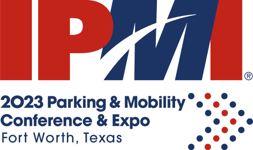 The logo for the ipmi parking and mobility conference and expo in fort worth, texas.