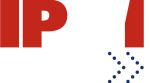 Logo with abstract red and blue shapes, possibly representing stylized profiles facing each other.